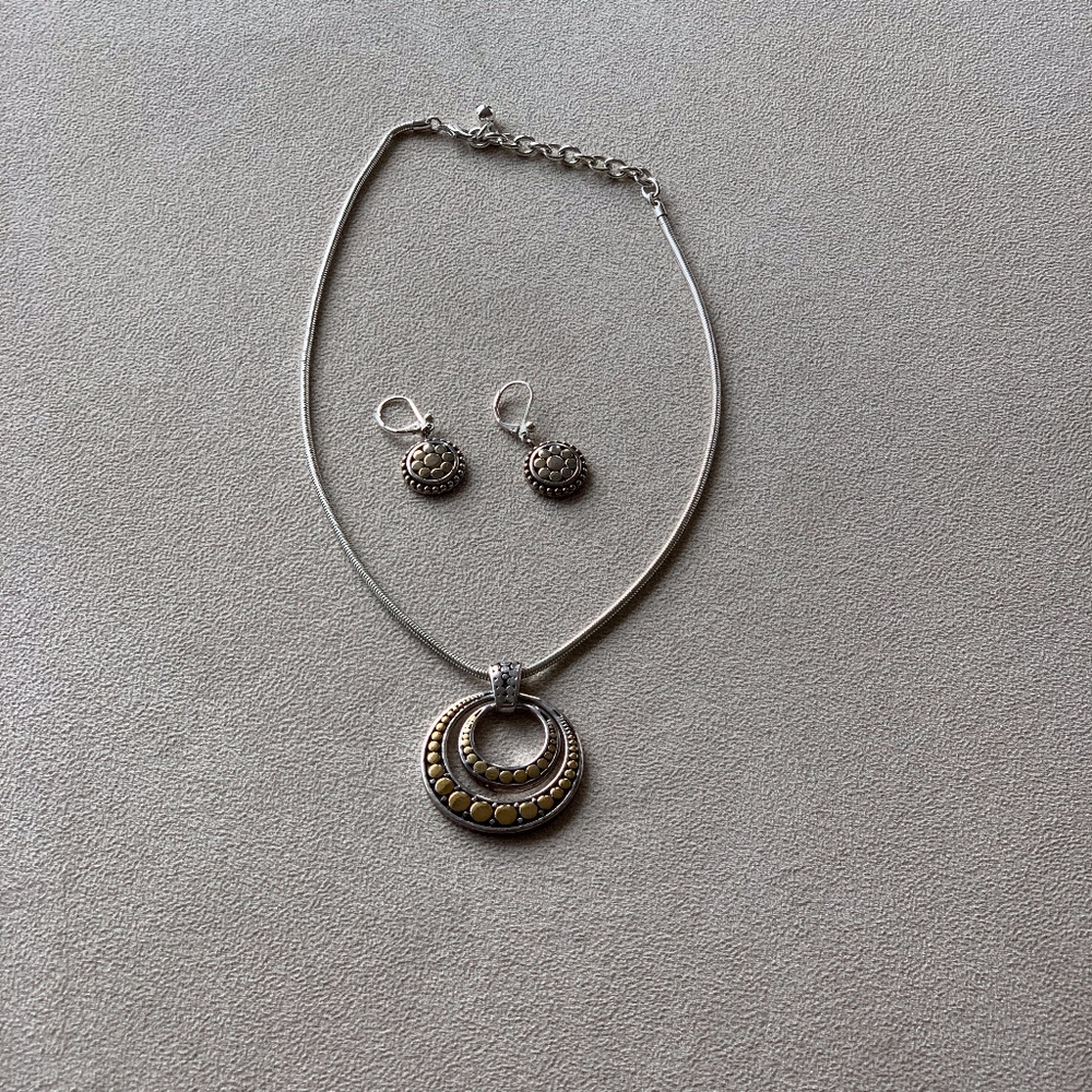 Creative Metal Necklace and Earrings